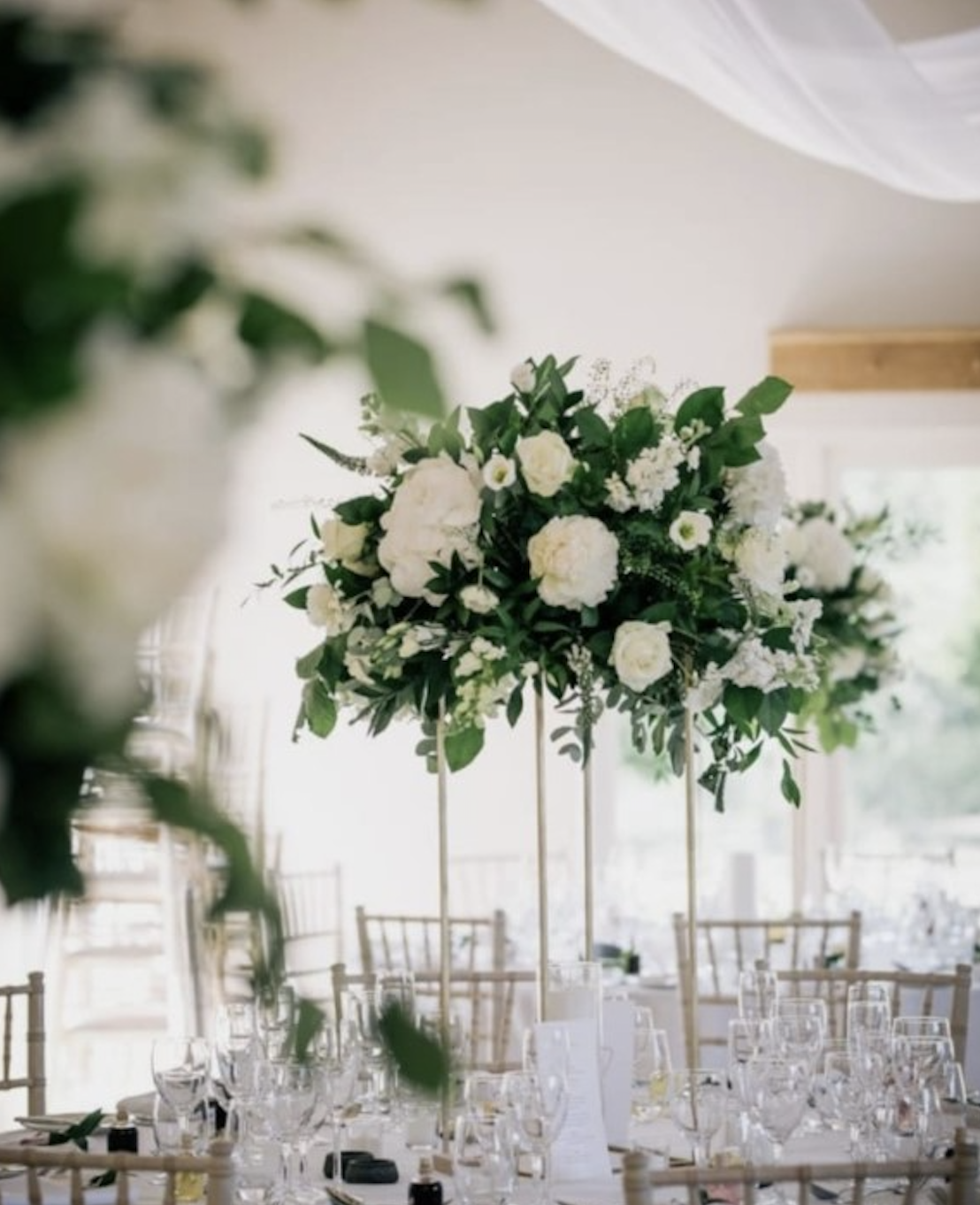 Lifelike Silk & Real Touch Foliage Centrepiece, venue table decoration